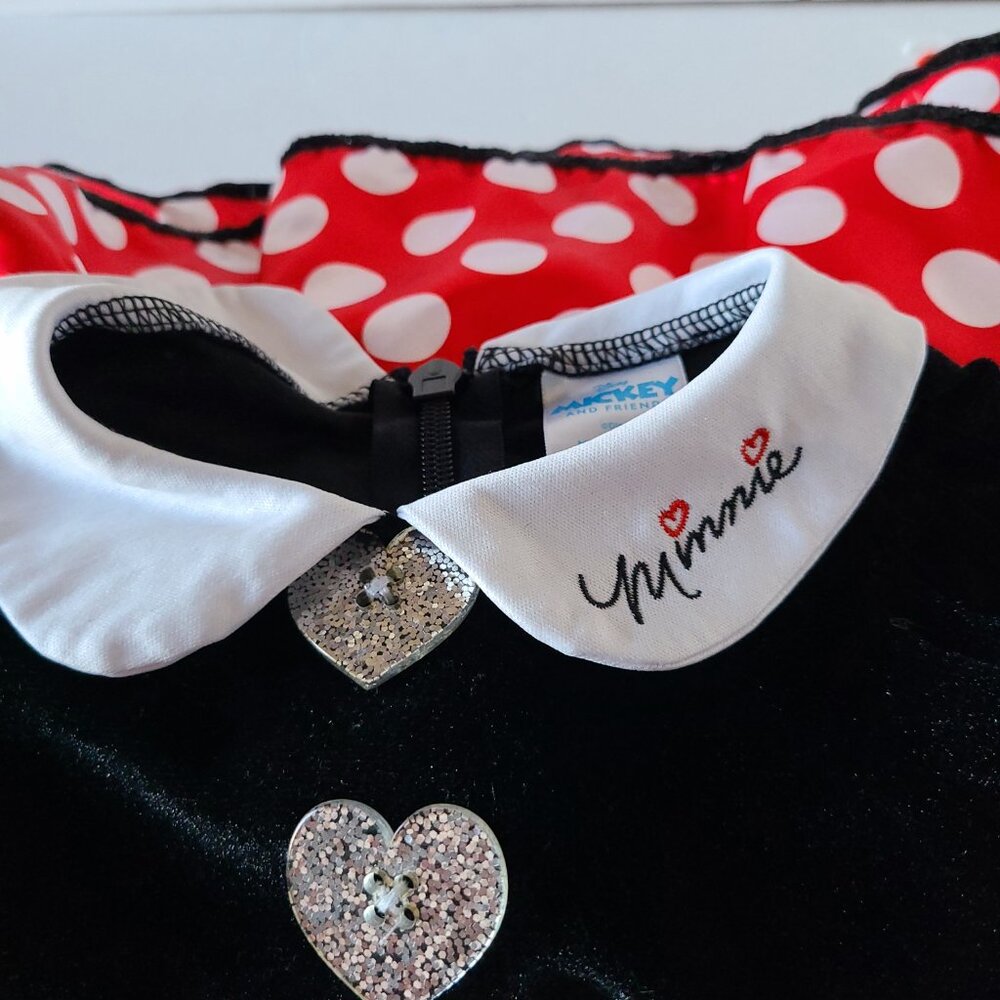 BABY DISNEY MINNIE MOUSE DRESS COSTUME - POLKA DOT- SIZE 12- 18 MONTHS - Picture 3 of 11